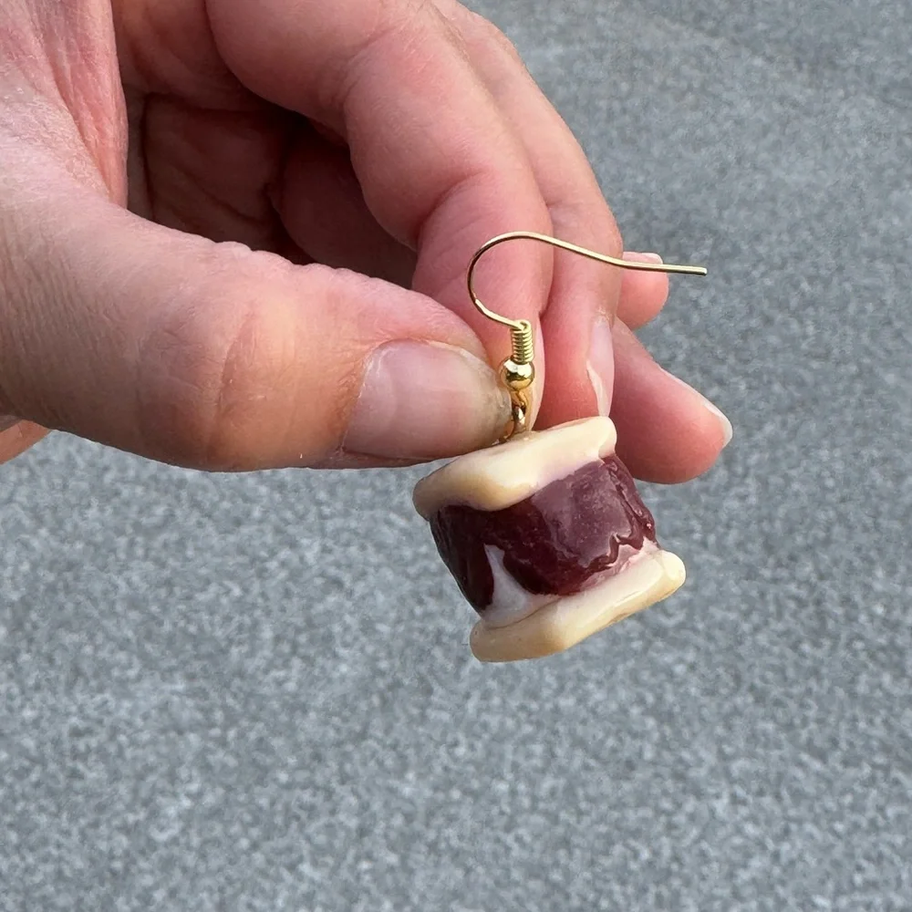 Polymer clay s’more Earrings - Picture 15 of 16